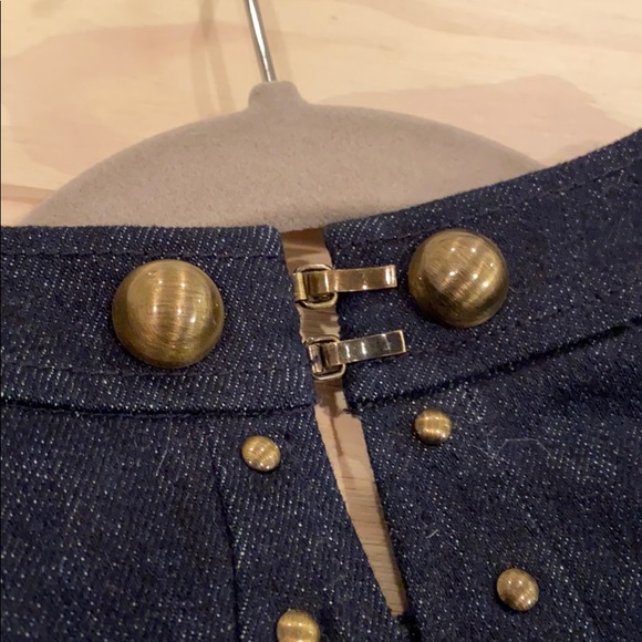 Tamara Mellon Studded Stretch Denim Tank Top sz 4 - Picture 8 of 8